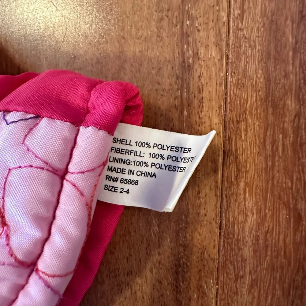 Thinsulate Girls Sz 2-4 yr Waterproof Mittens Pink with Star Pattern - Like New!